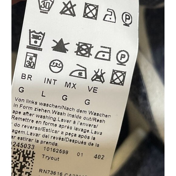 Hugo Boss Orange Men's Short Sleeve T-Shirt Slate Blue Stripe Size L Large - Picture 6 of 7